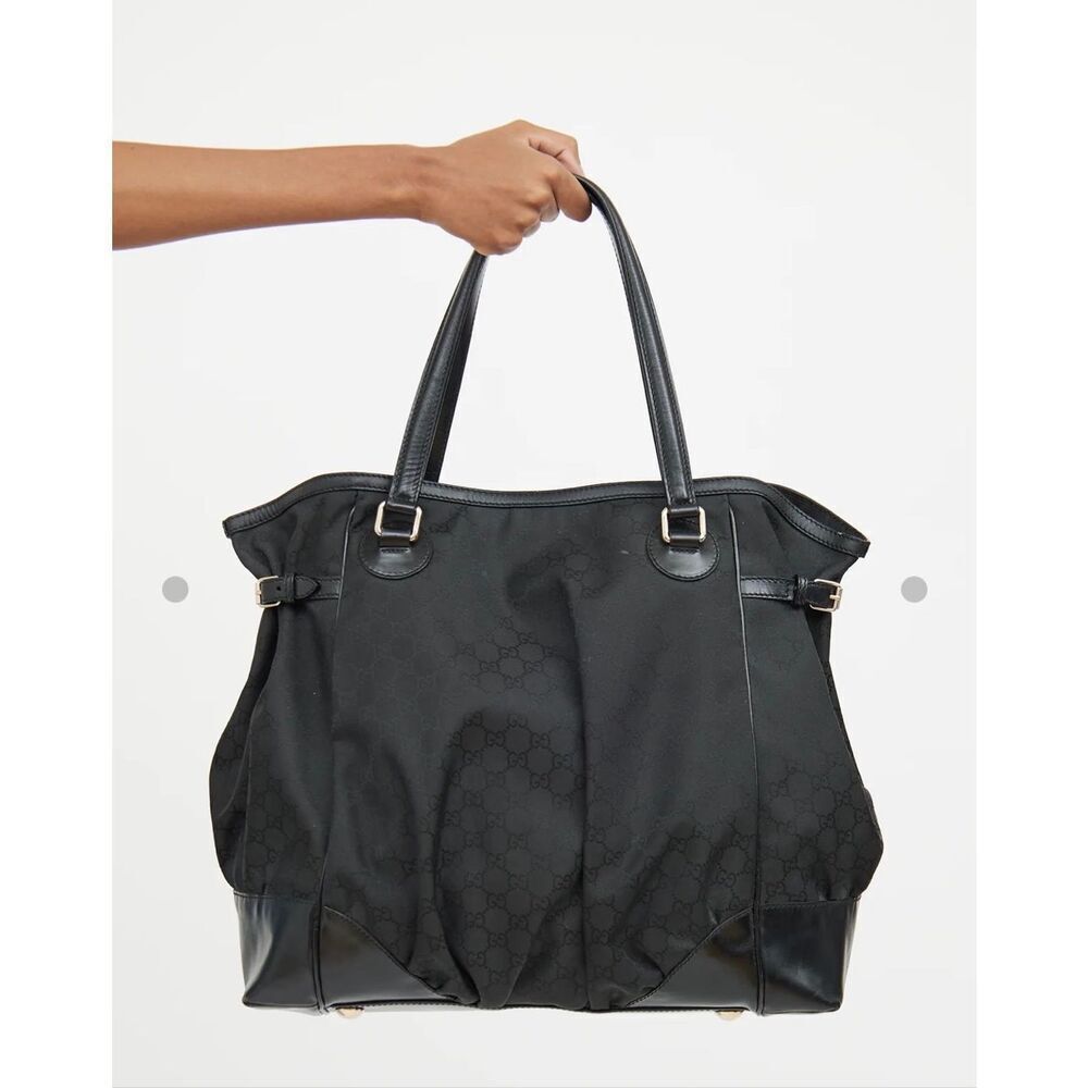 Gucci GG Canvas Full Moon Tote Bag Black